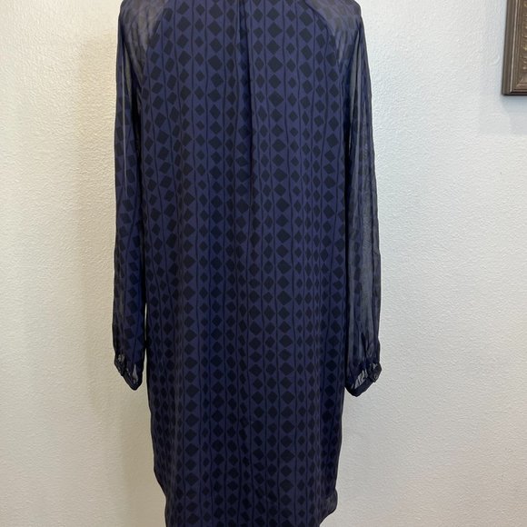 Cabi 3102 Womens Sz M Harlequin Tunic Shift Dress Diamond Print Purple Black - Picture 6 of 7